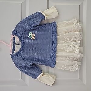 Sweater and lace dress/ top